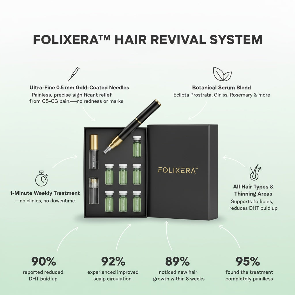 Folixera™ — Advanced Micro-Infusion Kit + Botanical Serums That Target Hair Loss at the Source